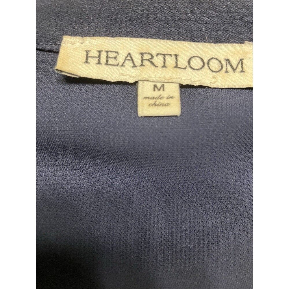 Heartloom Womens Navy Blue Knot front Blouse Size M - Picture 2 of 6